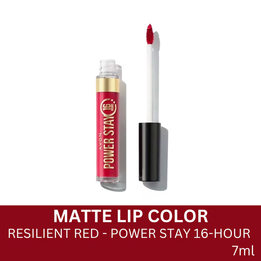 Avon Power Stay Liquid Lip Resilient Red