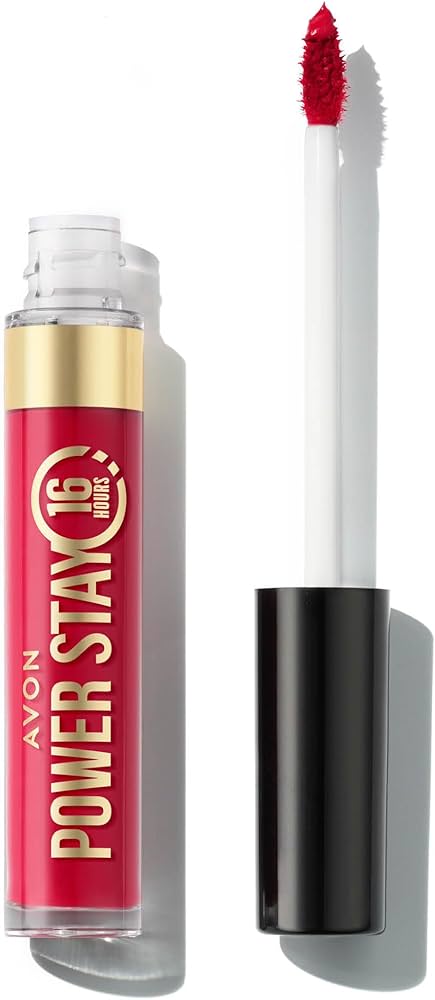 Avon Cosmetics Power Stay Liq Lip Resilient Red