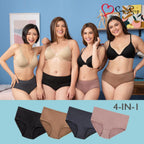 Ivona Plus Ladies' Multicolor 4-in-1 Full-Rise Panty with Inside Garter