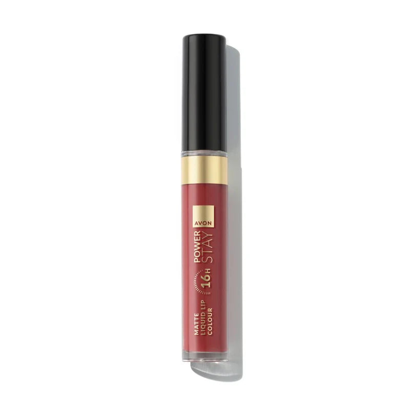 Avon Cosmetics Powerstay Liq Lip Cinamon Red