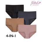 Ivona Plus Ladies' Multicolor 4-in-1 Full-Rise Panty with Inside Garter