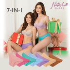 Josephinejoy Ladies' Multicolor 7-in-1 Plain Bikini Panty with Inside Garter