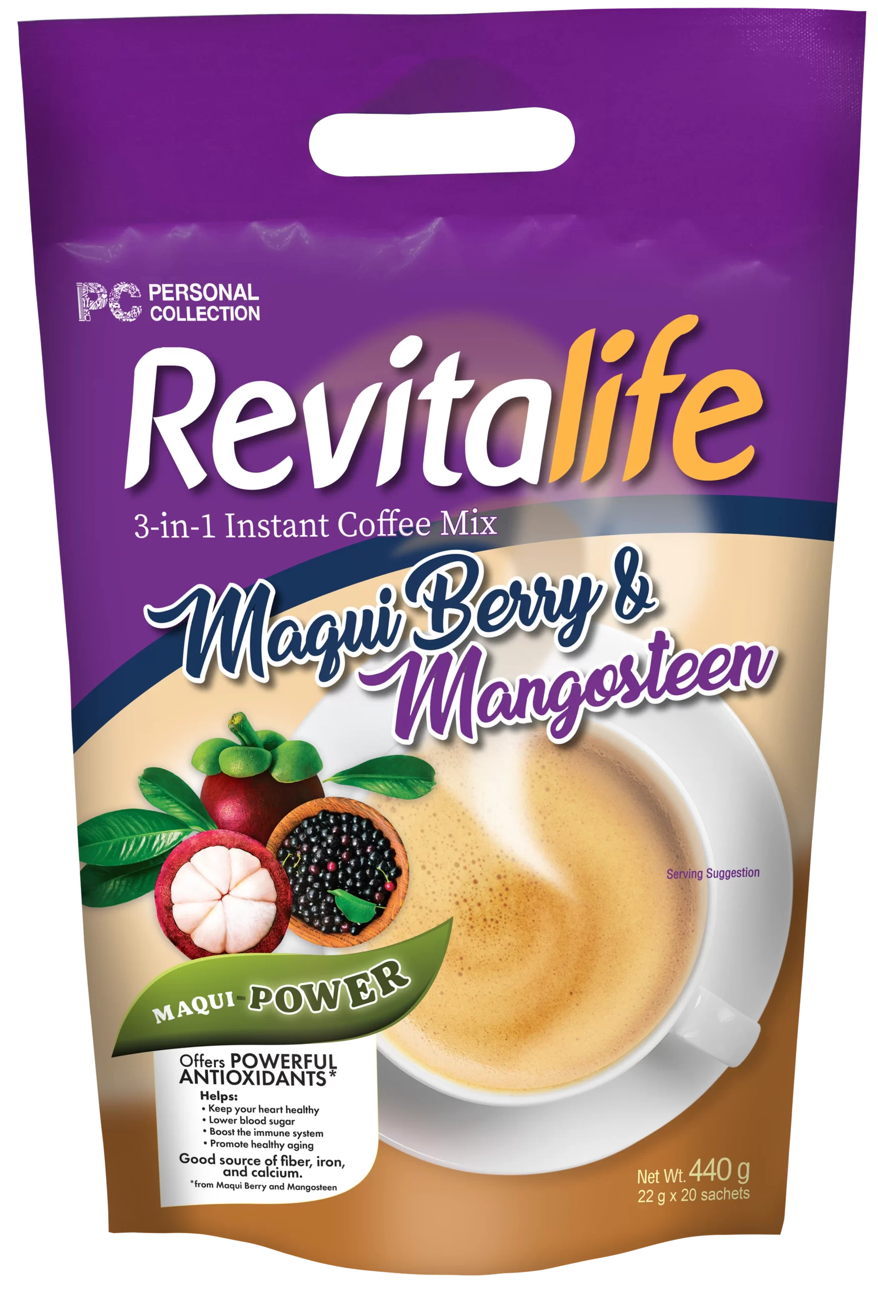 Personal Collection Revlife Maqui Berry and Mangosteen Ins Coffee Mix
