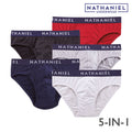 Gentleman Men's Multicolor 5-in-1 Basic Bikini Brief