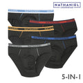 GeorgeMichael Men's Multicolor 5-in-1 Plain Bikini Brief