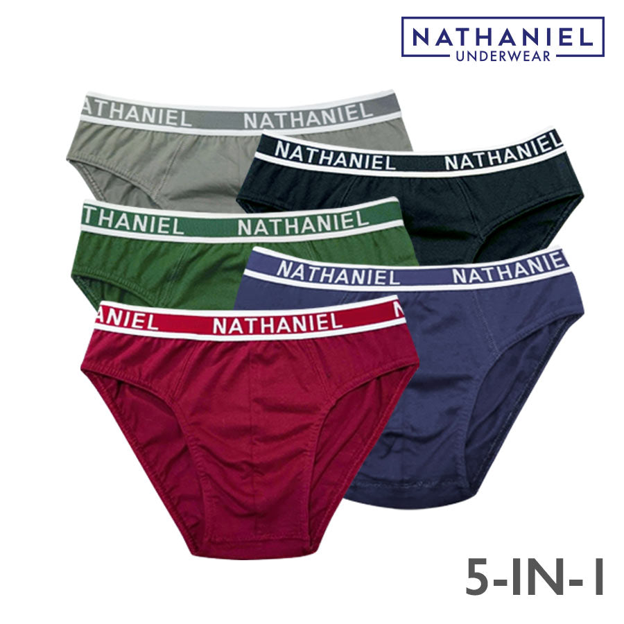 Albertroy Men's Multicolor 5-in-1 Plain Bikini Brief