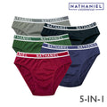 Albertroy Men's Multicolor 5-in-1 Plain Bikini Brief