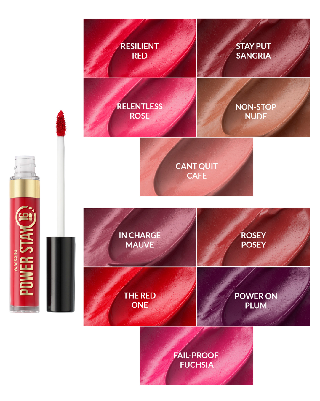 Avon Power Stay 16-Hour Matte Lip Color The Red One